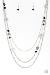 Paparazzi ~ Pretty Pop-tastic ~ Black Necklace Set
