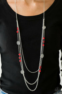 Paparazzi ~ Pretty Pop-tastic ~ Red Necklace Set