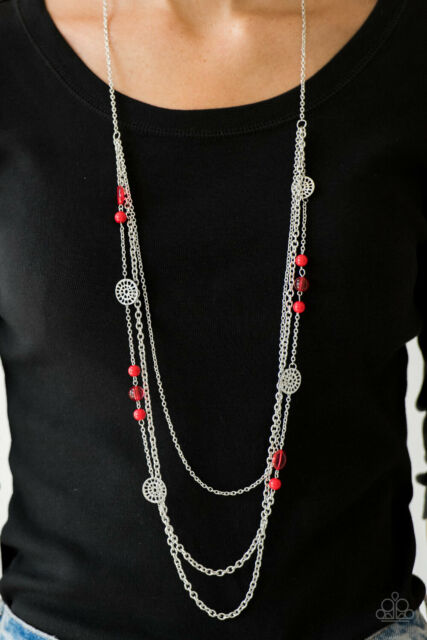 Paparazzi ~ Pretty Pop-tastic ~ Red Necklace Set