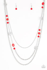 Paparazzi ~ Pretty Pop-tastic ~ Red Necklace Set
