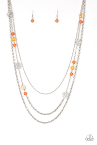 Paparazzi ~ Pretty Pop-tastic! ~ Orange Necklace Set