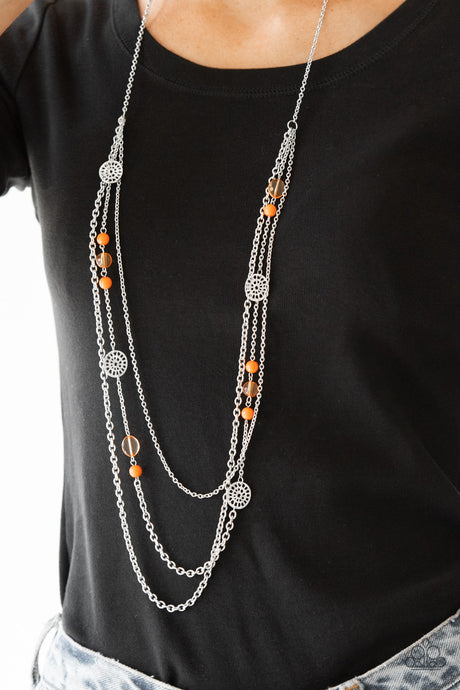 Paparazzi ~ Pretty Pop-tastic! ~ Orange Necklace Set