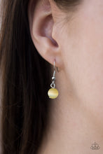 Load image into Gallery viewer, Paparazzi ~ Pretty Poppin ~ Yellow Moonstone Pendant Necklace Set