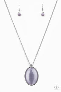 Paparazzi ~ Pretty Poppin ~ Purple Moonstone Pendant Necklace Set