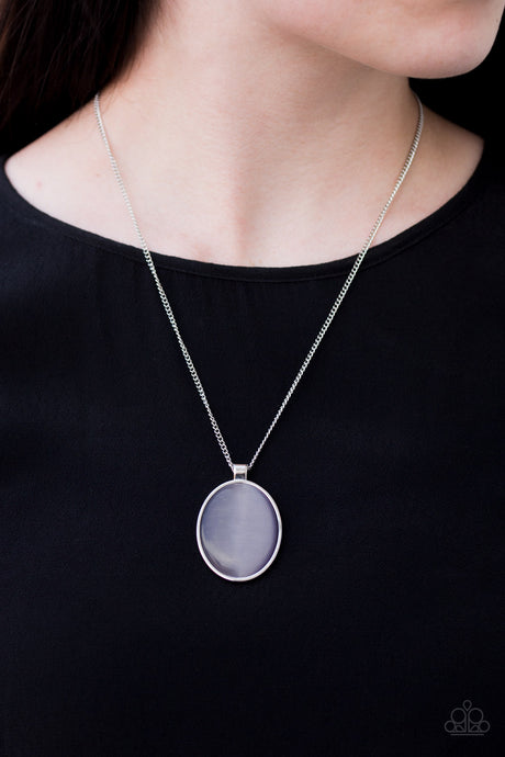 Paparazzi ~ Pretty Poppin ~ Purple Moonstone Pendant Necklace Set