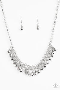 Paparazzi ~ Prima DIVA ~ Silver Necklace Set