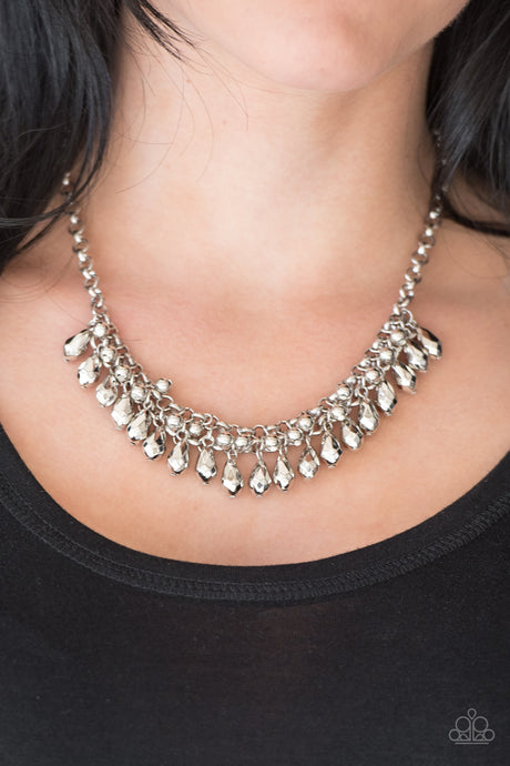 Paparazzi ~ Prima DIVA ~ Silver Necklace Set