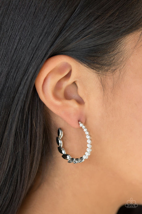Paparazzi ~ Prime Time Princess ~ Silver Hoop Earrings