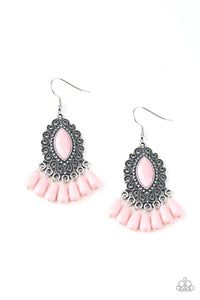 Paparazzi ~ Private Villa ~ Pink Earrings