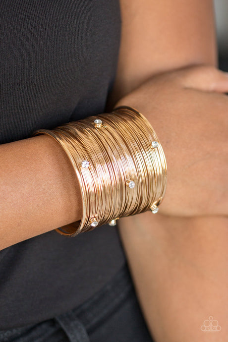 Paparazzi ~ Professional Prima Donna ~ Gold Cuff Bracelet