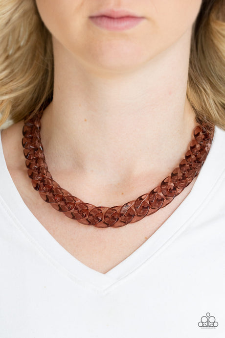 Paparazzi ~ Put It On Ice ~ Copper Acrylic Necklace Set