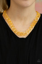 Load image into Gallery viewer, Paparazzi ~ Put It On Ice ~ Gold Acrylic Link Necklace Set