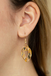 Paparazzi ~ Put It On Ice ~ Gold Acrylic Link Necklace Set