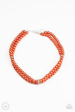 Load image into Gallery viewer, Paparazzi ~ Put On Your Party Dress ~ Orange Pearl Choker Necklace Set