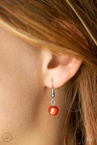 Paparazzi ~ Put On Your Party Dress ~ Orange Pearl Choker Necklace Set