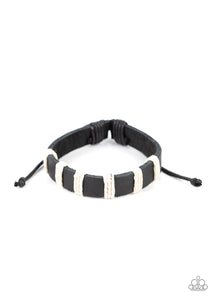 Paparazzi ~ Put Up A Brave FRONTIER ~ Men's Black Urban Bracelet