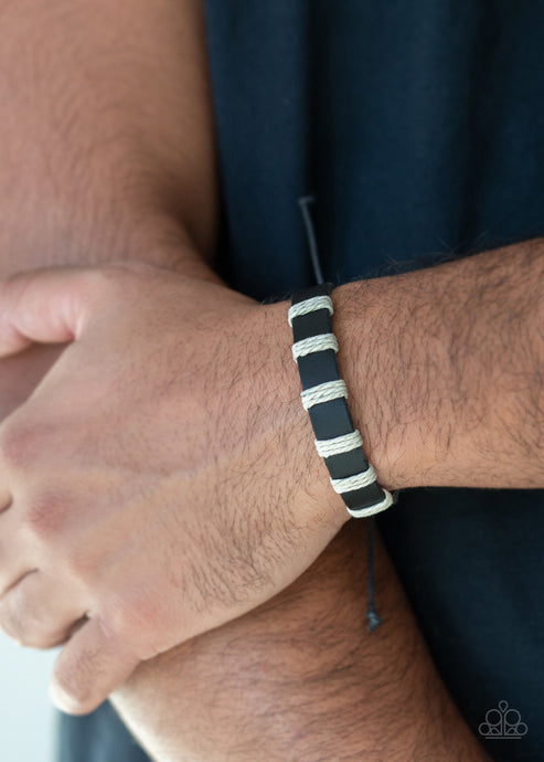 Paparazzi ~ Put Up A Brave FRONTIER ~ Men's Black Urban Bracelet