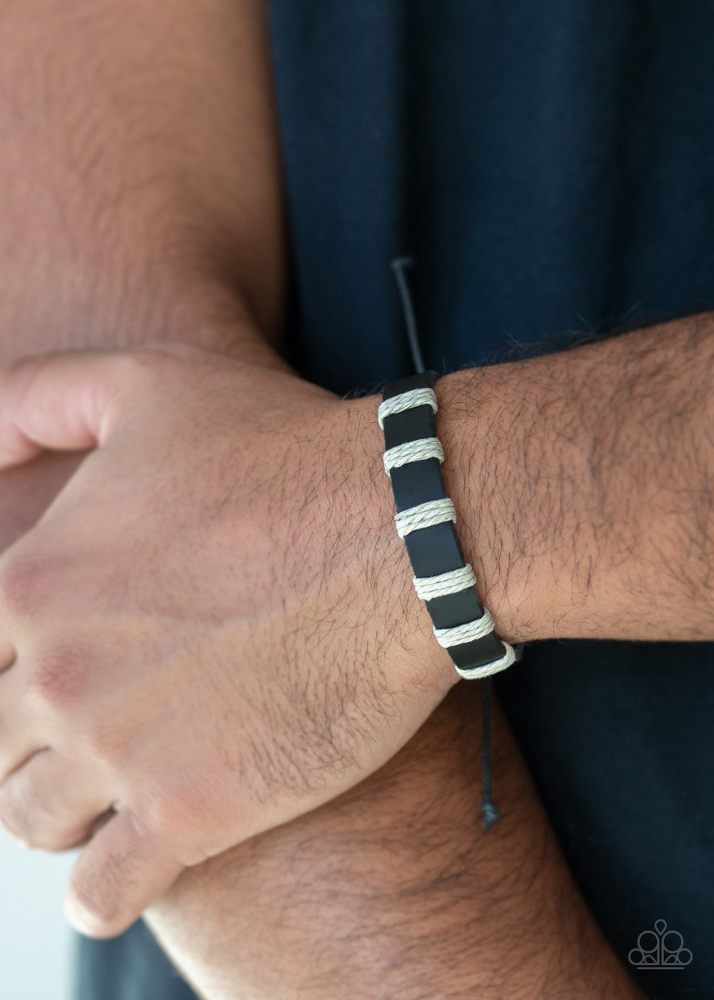 Paparazzi ~ Put Up A Brave FRONTIER ~ Men's Black Urban Bracelet