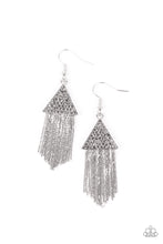 Load image into Gallery viewer, Paparazzi ~ Pyramid SHEEN ~ Silver Earrings