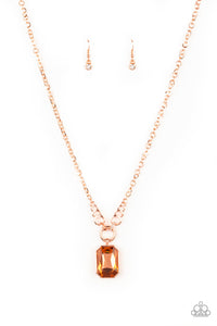 Paparazzi ~ Queen Bling ~ Copper Necklace Set