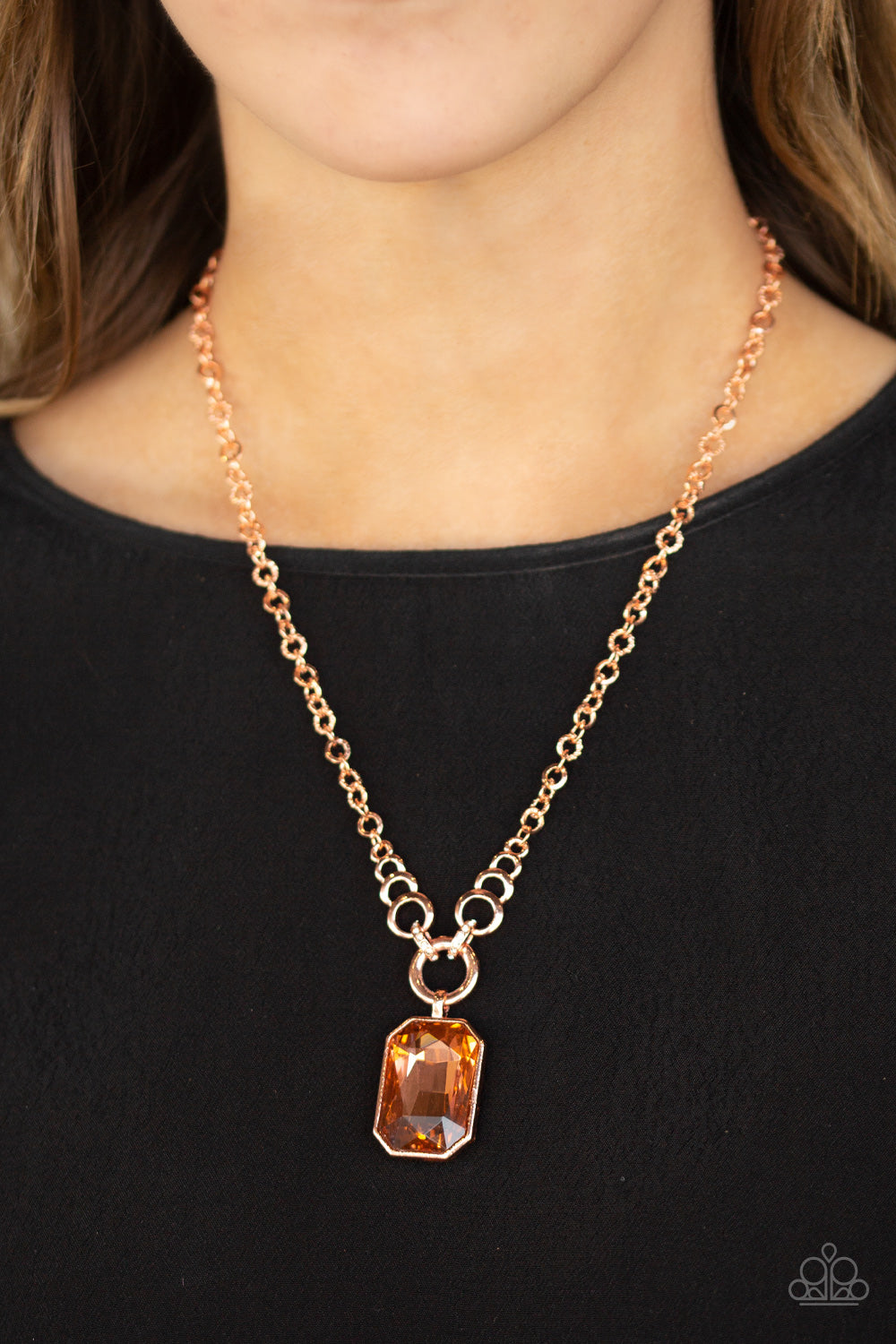 Paparazzi ~ Queen Bling ~ Copper Necklace Set