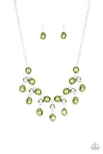 Load image into Gallery viewer, Paparazzi ~ Queen Of The Gala ~ Green Pearl Necklace Set