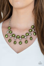 Load image into Gallery viewer, Paparazzi ~ Queen Of The Gala ~ Green Pearl Necklace Set