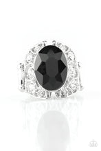 Load image into Gallery viewer, Paparazzi ~ Queen of Hustle ~ Black Ring with Stretchy Band