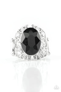 Paparazzi ~ Queen of Hustle ~ Black Ring with Stretchy Band