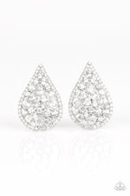 Load image into Gallery viewer, Paparazzi ~ REIGN-Storm ~ White Post Earrings