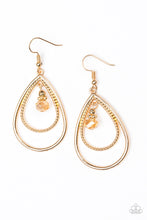 Load image into Gallery viewer, Paparazzi ~ REIGN On My Parade ~ Gold Earrings