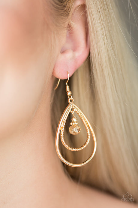 Paparazzi ~ REIGN On My Parade ~ Gold Earrings