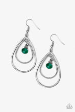 Load image into Gallery viewer, Paparazzi ~ REIGN On My Parade ~ Green Earrings