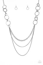 Load image into Gallery viewer, Paparazzi ~ RING Down The House ~ Black GunmetalNecklace Set