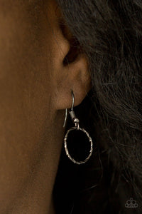Paparazzi ~ RING Down The House ~ Black GunmetalNecklace Set