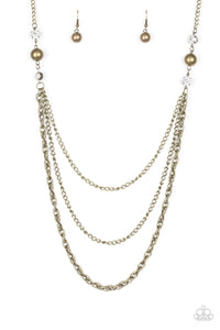 Paparazzi ~ RITZ It All ~ Brass Necklace Set