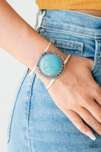 Load image into Gallery viewer, Paparazzi ~ RODEO Rage ~ Blue Turquoise Cuff Bracelet
