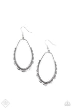 Load image into Gallery viewer, Paparazzi ~ RUFFLE Around the Edges ~ Silver Earrings (Fashion Fix Exclusive)