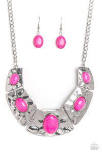 Paparazzi ~ RULER In Favor ~ Pink Necklace Set