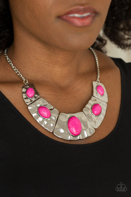Paparazzi ~ RULER In Favor ~ Pink Necklace Set
