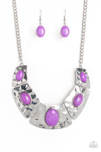 Paparazzi ~ RULER In Favor ~ Purple Necklace Set