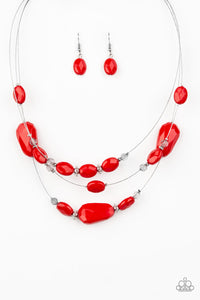Paparazzi ~ Radiant Reflections ~ Red Necklace Set