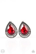 Load image into Gallery viewer, Paparazzi ~ Radiantly Ravishing ~ Red Clip-On Earrings