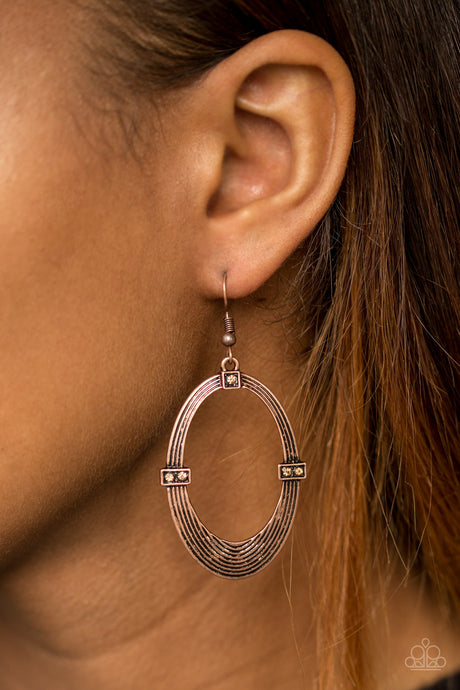 Paparazzi ~ Radiantly Rural ~ Copper Earrings