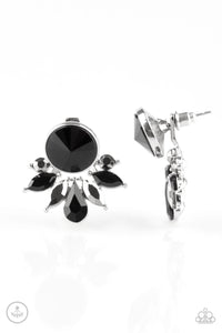 Paparazzi ~ Radically Royal ~ Black Double-Sided Post Earrings