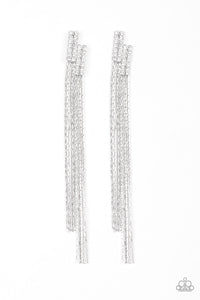 Paparazzi ~ Radio Waves ~ White Post Earrings