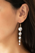 Load image into Gallery viewer, Paparazzi ~ Raining Rhinestones ~ Gold Earrings