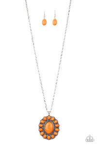 Paparazzi - Rancho Roamer - Orange Necklace Set