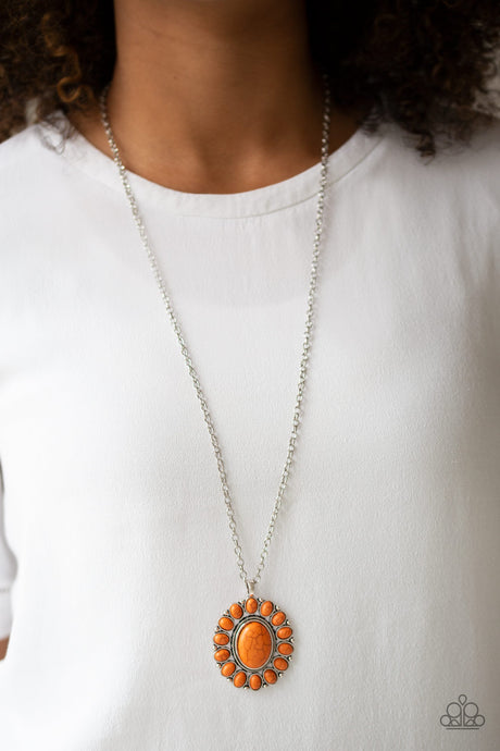 Paparazzi - Rancho Roamer - Orange Necklace Set