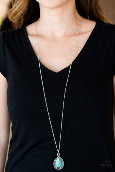 Paparazzi ~ Rancho Rustler ~ Blue Turquoise Necklace Set